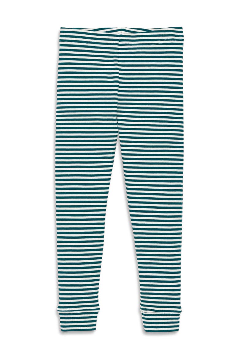 Kids Organic Pj Pant In Stripe, Main, color, Forest Ivory Stripe