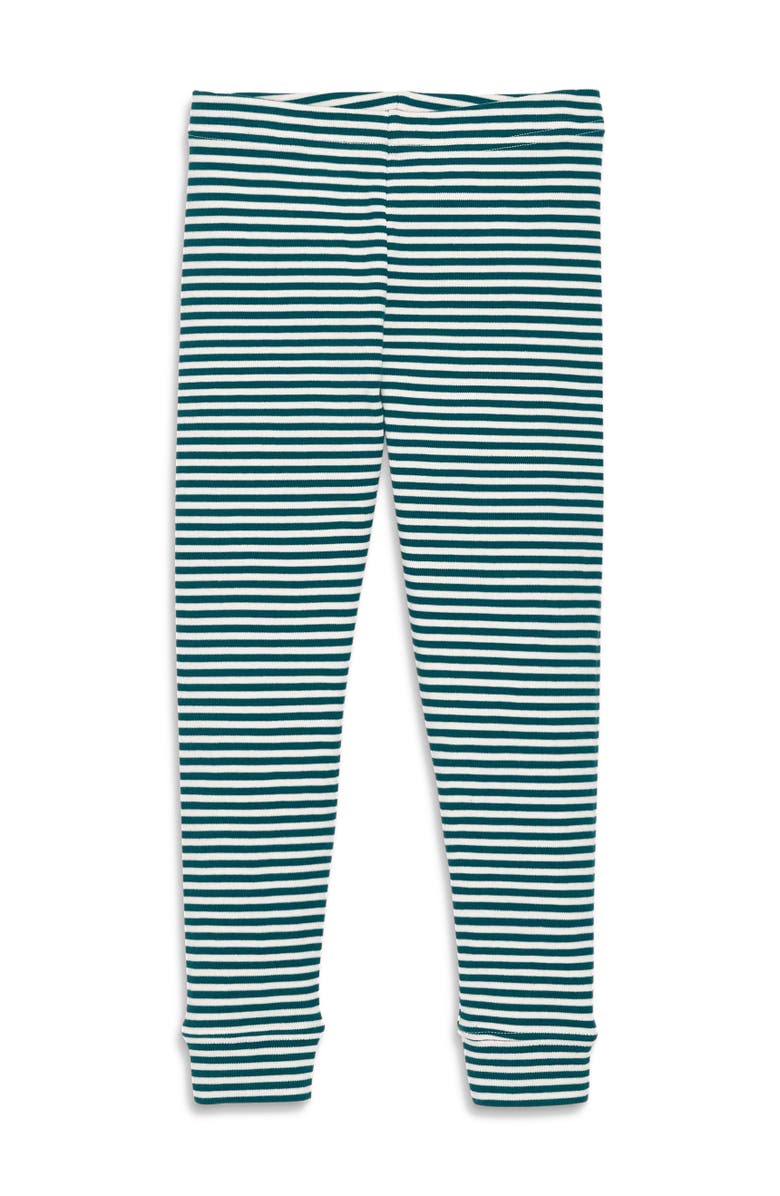 Primary Kids Organic Pj Pant In Stripe, Main, color, Forest Ivory Stripe