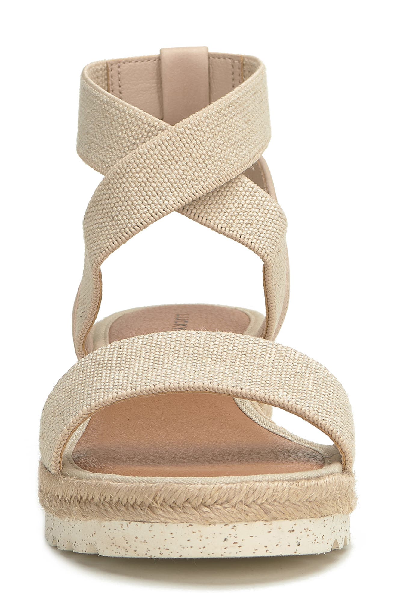 Lucky Brand Thimba Ankle Wrap Espadrille Sandal, Alternate, color, Natural/ Smok Linels