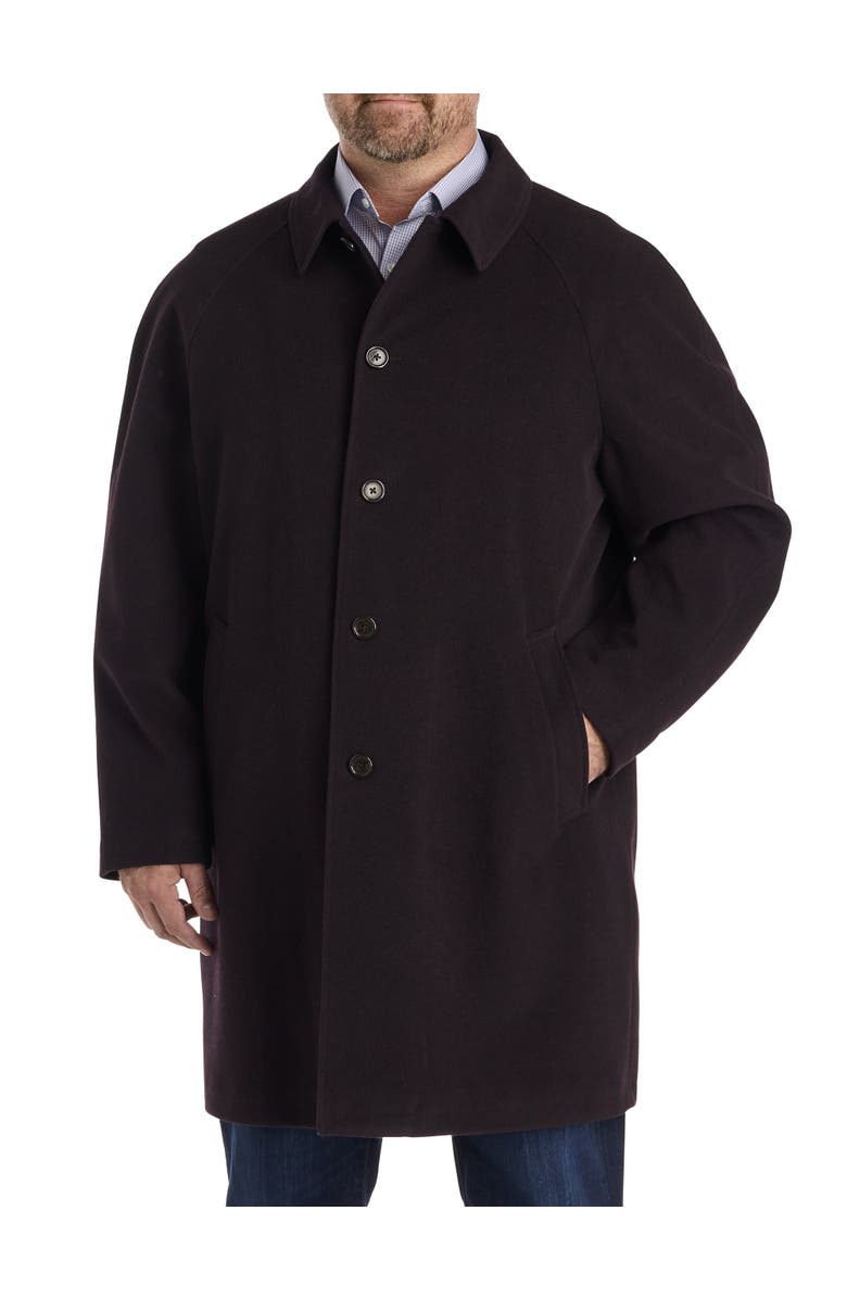 Michael Kors Big & Tall Kobler Overcoat, Alternate, color, Wine