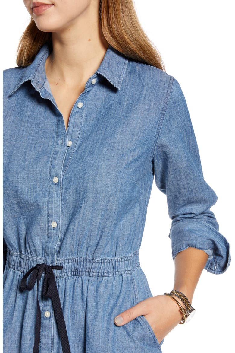 Long Sleeve Chambray Shirtdress, Alternate, color, CHAMBRAY