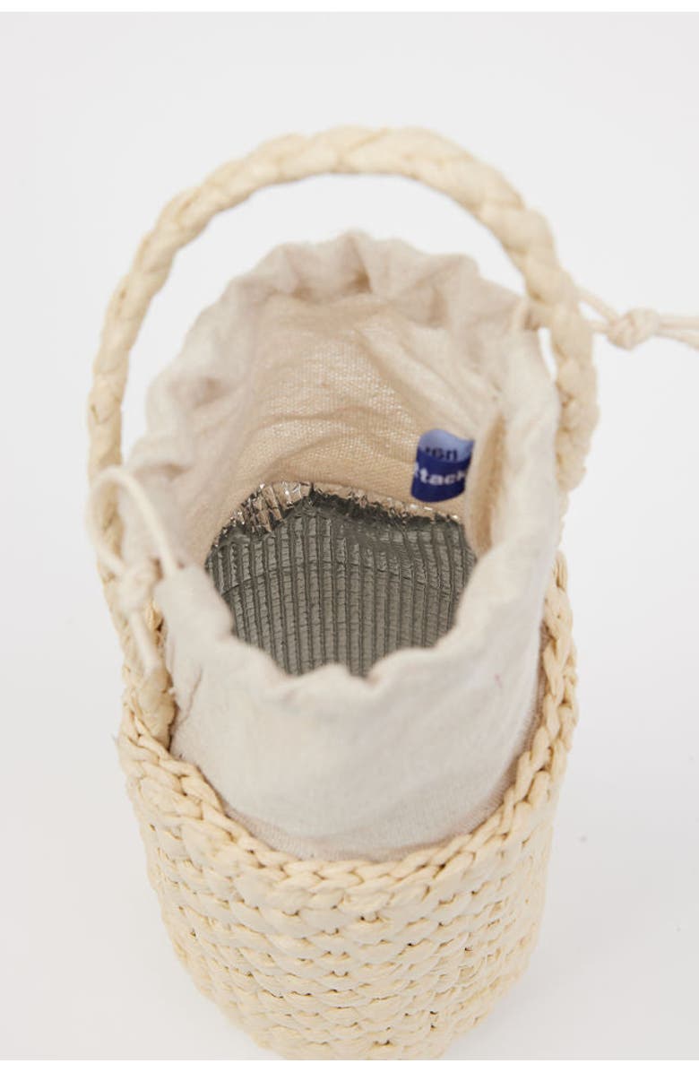 Hat Attack Straw Wine Bag, Alternate, color, Natural