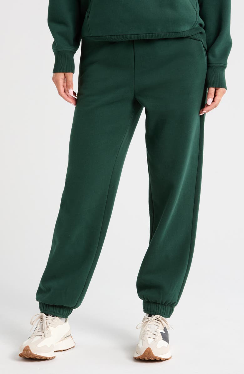 Zella Ultracozy Joggers, Main, color, Green Park