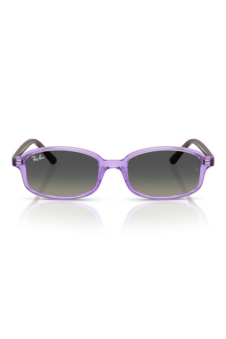 Kids' 49mm Irregular Sunglasses, Main, color, TRANSPARENT VIOLET / GREY