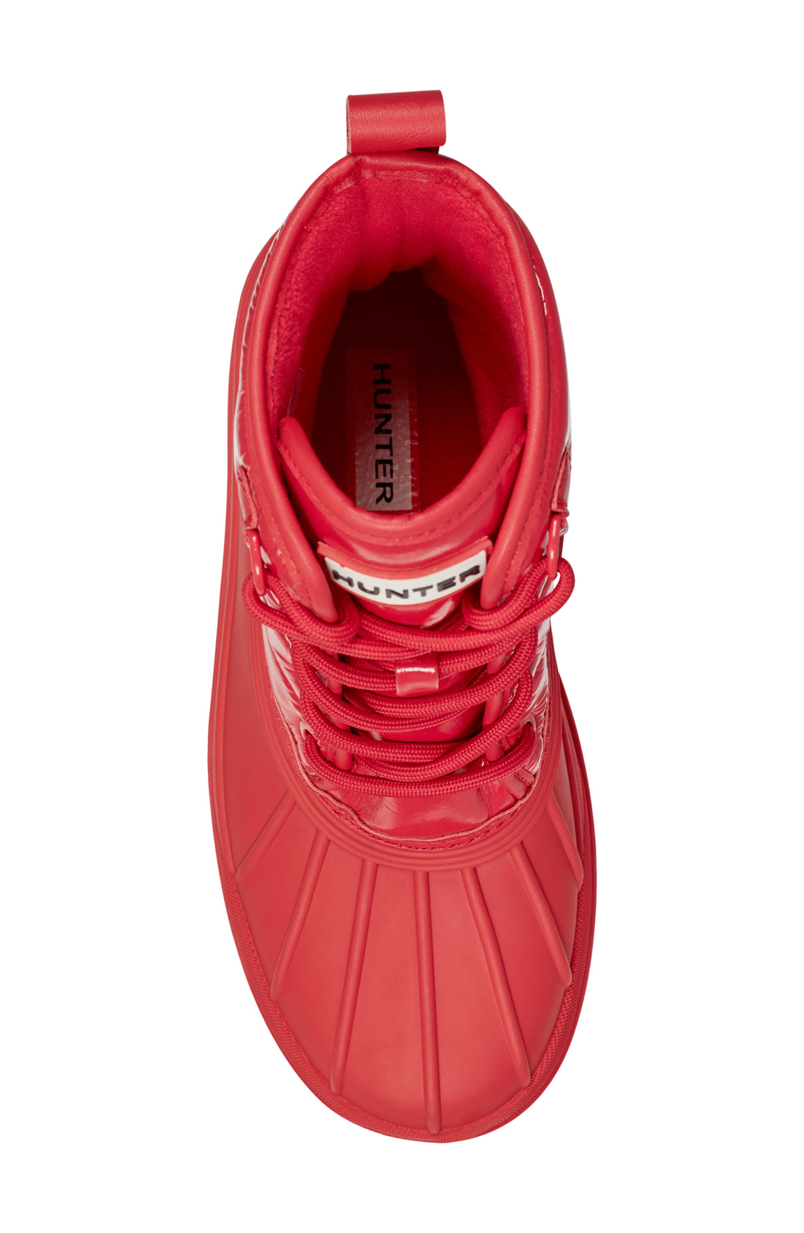 Hunter Stanly Insulated Waterproof Duck Boot, Alternate, color, Flashy Red