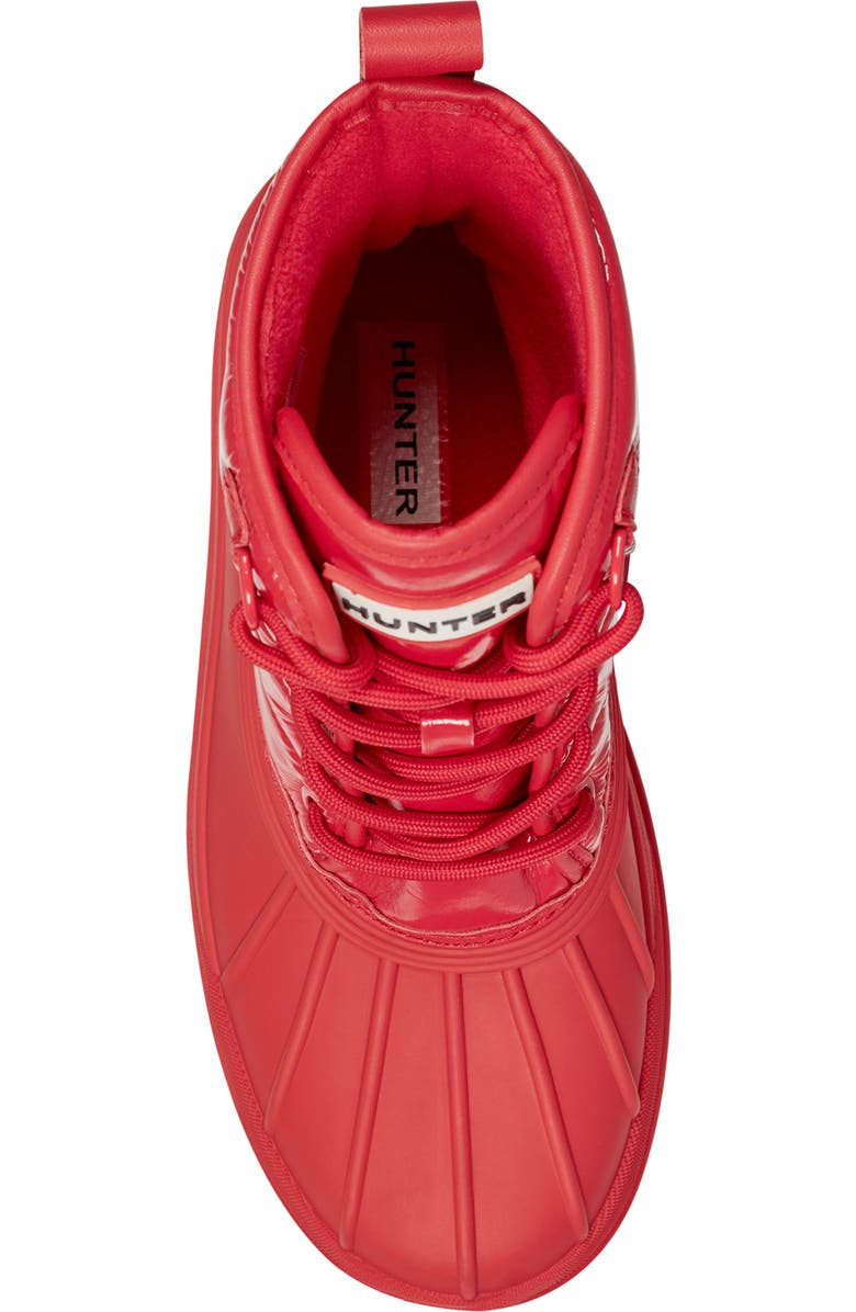 Hunter Stanly Insulated Waterproof Duck Boot, Alternate, color, Flashy Red