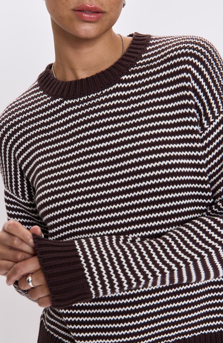 Pistola Aura Stripe Sweater, Alternate, color, Mocha