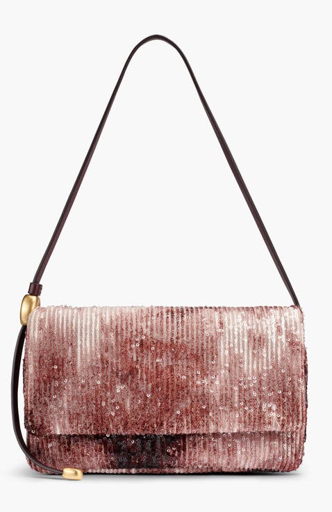 Velvet Flap Shoulder Bag