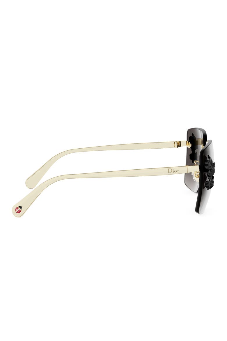 DiorClover S2U Oversize Gradient Rimless Square Sunglasses, Alternate, color, SHINY GOLD DH / GRADIENT SMOKE