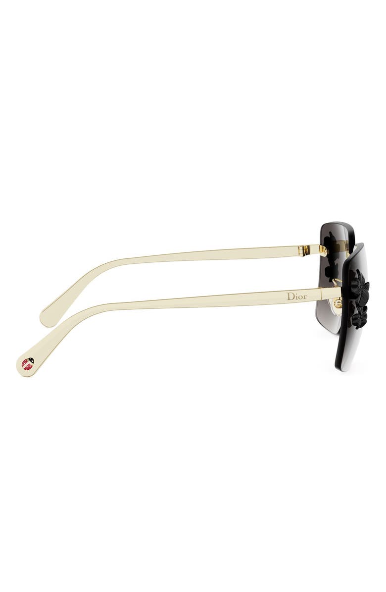 DIOR Clover S2U Oversize Gradient Rimless Square Sunglasses, Alternate, color, Shiny Gold Dh / Gradient Smoke