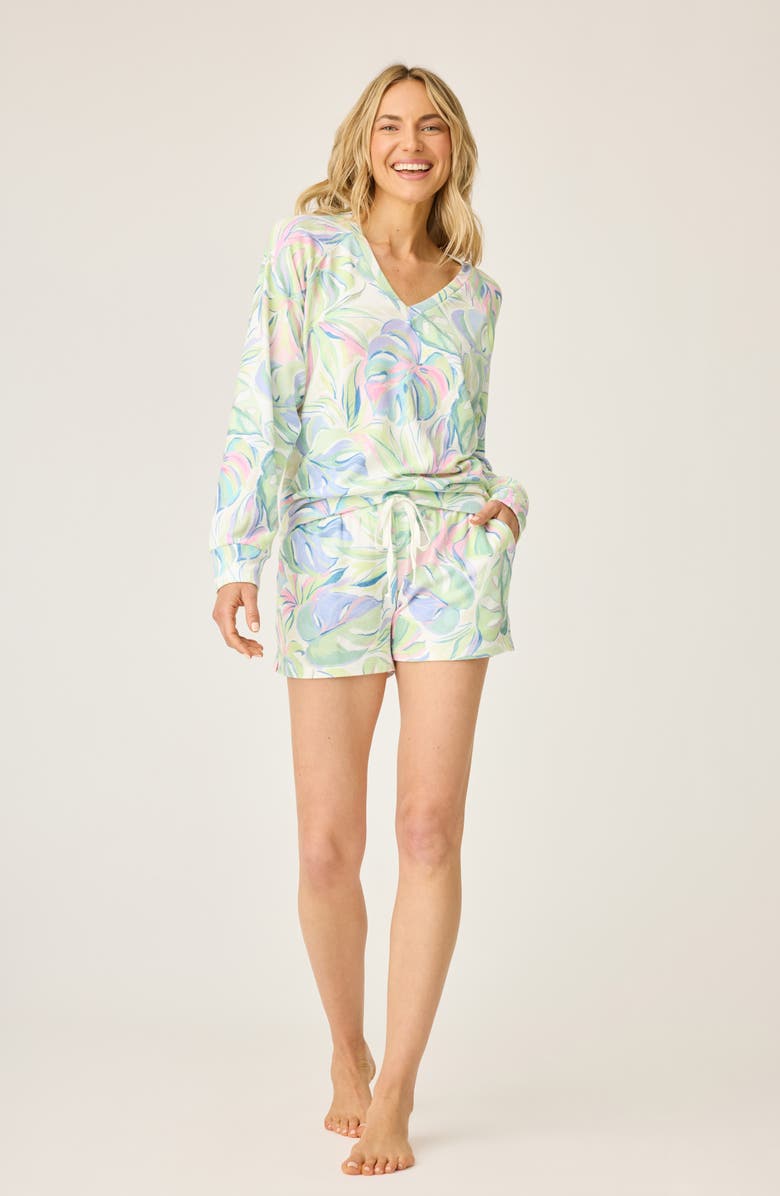 PJ Salvage Cool Breeze Jersey Pajama Shorts, Alternate, color, 