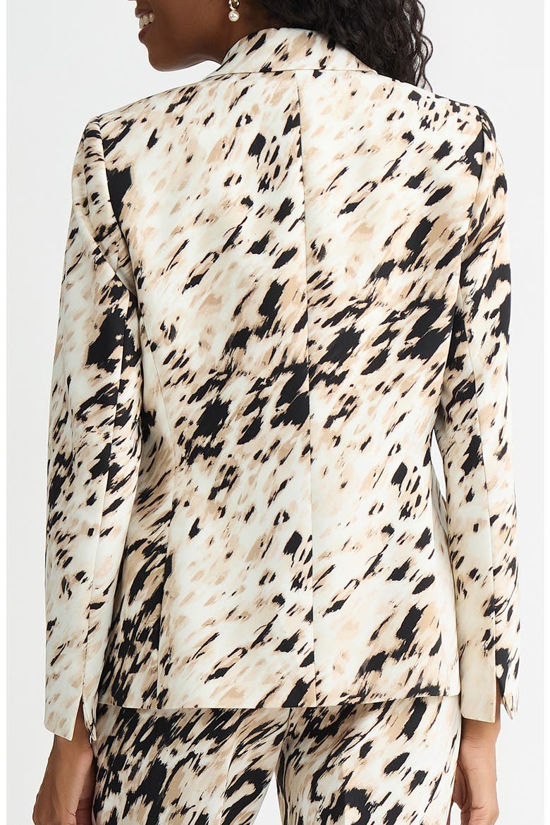Print One-Button Jacket, Alternate, color, TOASTED WHEAT MULTI