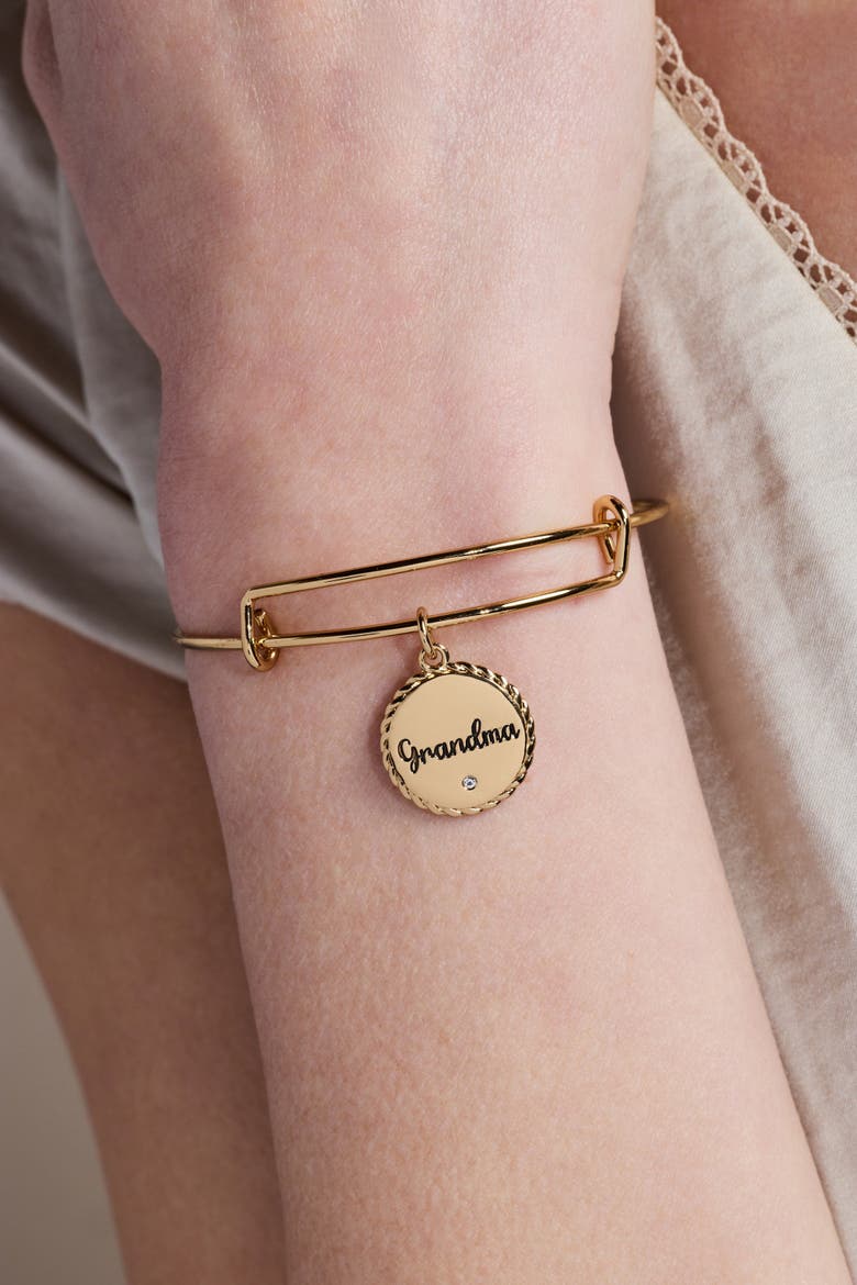 Grandma 'Wise And Warm, Her Love Feels Like Home' Charm Bangle, Alternate, color, Gold