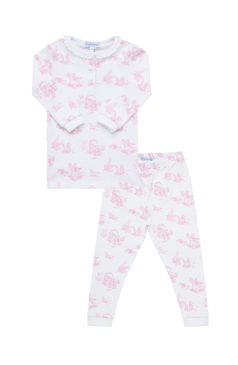 Nellapima Pink Toile Baby Pajamas - Baby, Alternate, color, Pink