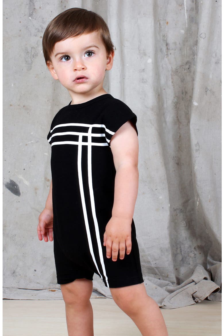 Line Short Leg Playsuit, Alternate, color, BLACK
