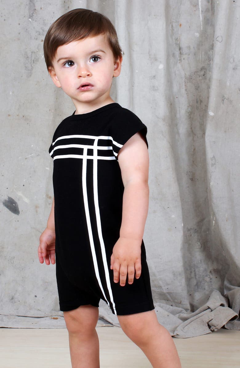 TINY TRIBE Line Short Leg Playsuit, Alternate, color,