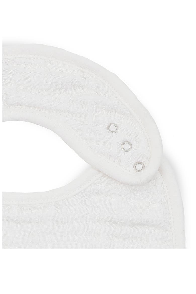 3-Pack Organic Cotton Muslin Bibs, Alternate, color, WHITE