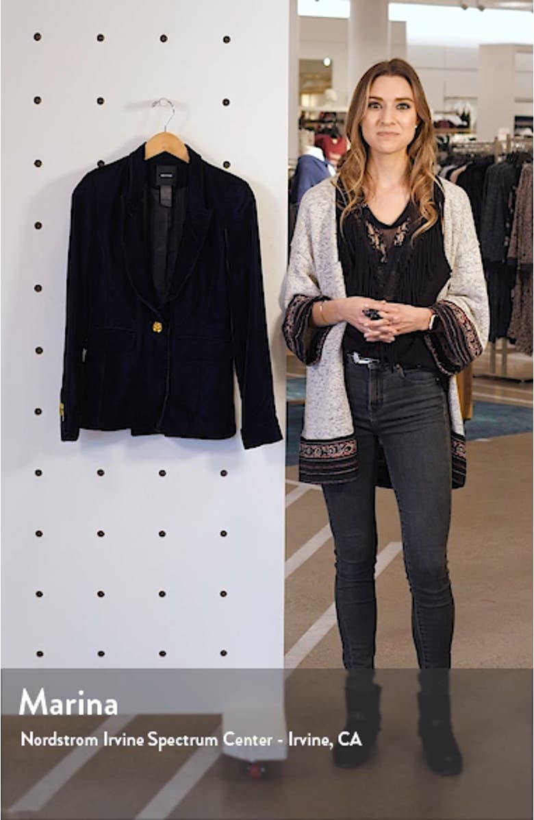 Peak Lapel Velvet Blazer, sales video thumbnail