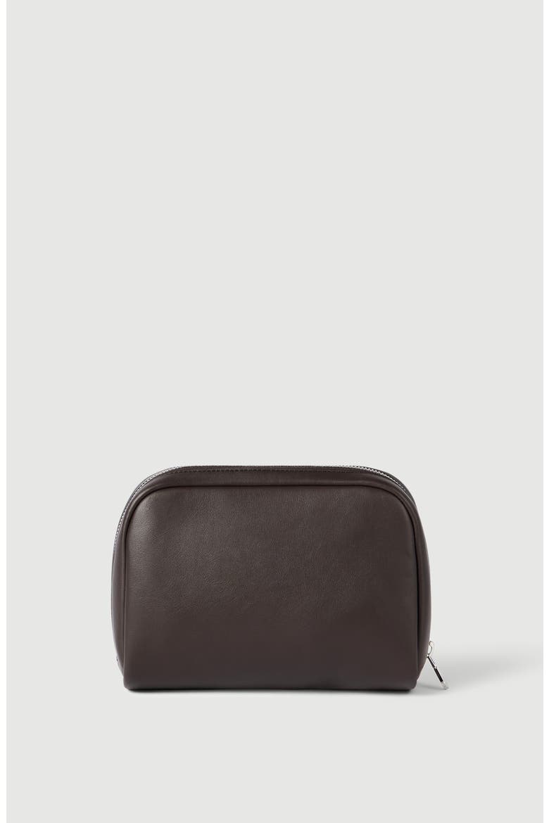 Calfskin beauty case, Alternate, color, Brown