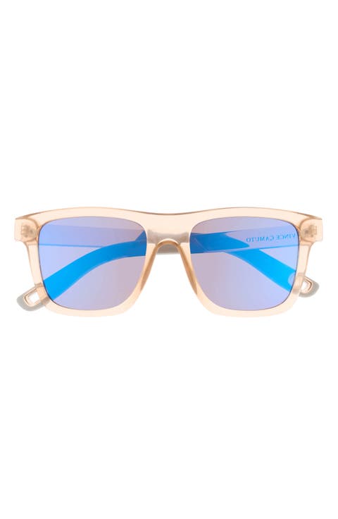 52mm Mirrored Square Sunglasses
