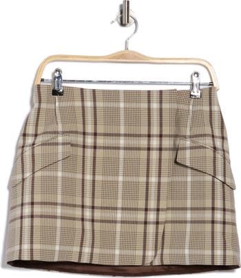 Payton Plaid Wrap Miniskirt