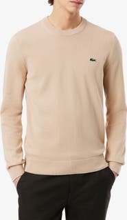 Lacoste Solid Cotton Jersey Crewneck Sweater