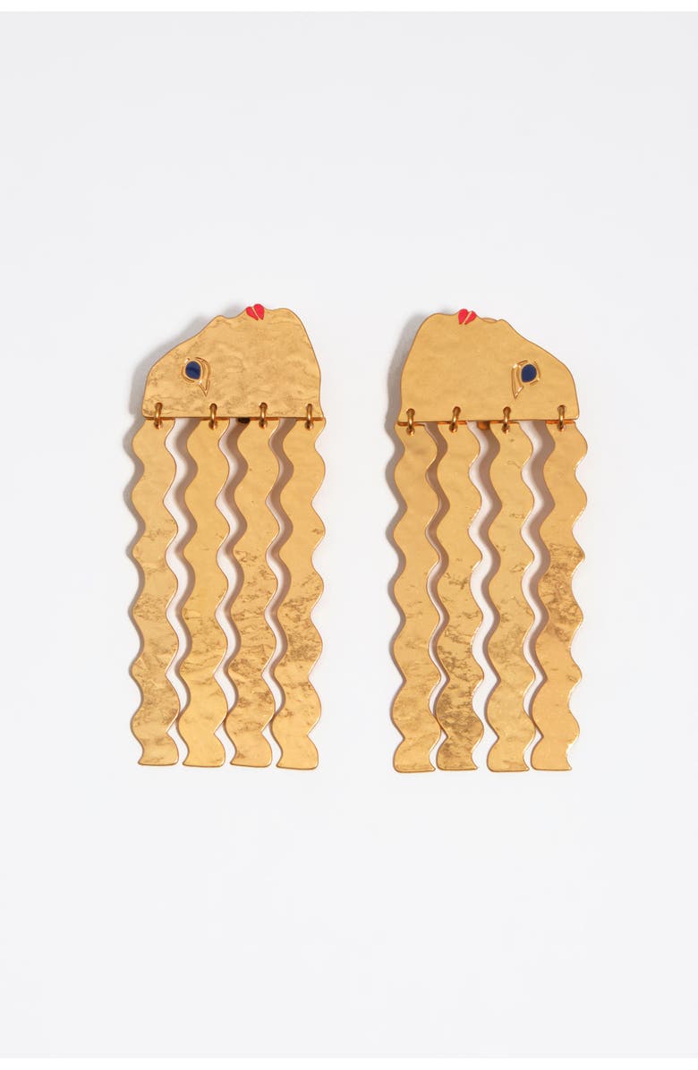 Bimba y Lola Matte Silhouette Earrings, Main, color, Gold