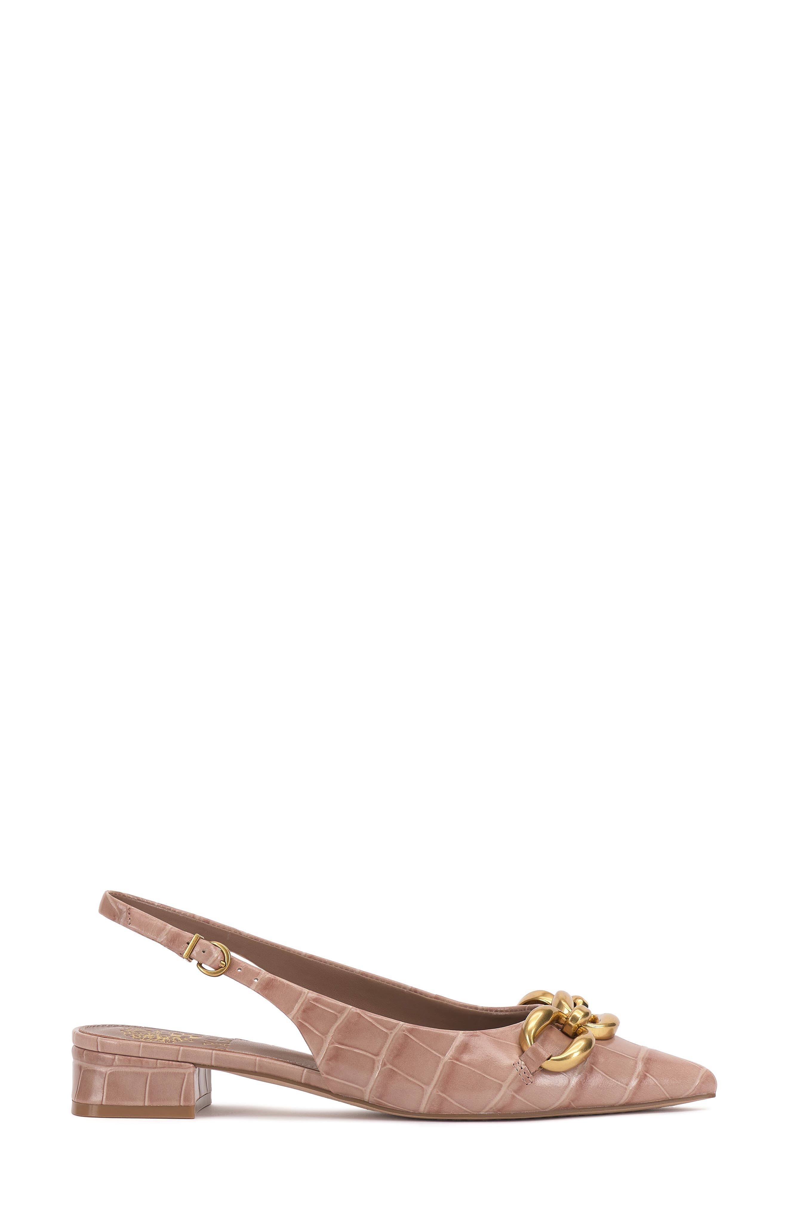 Vince Camuto Valiey Slingback Pointed Toe Flat, Alternate, color, Chai Latte