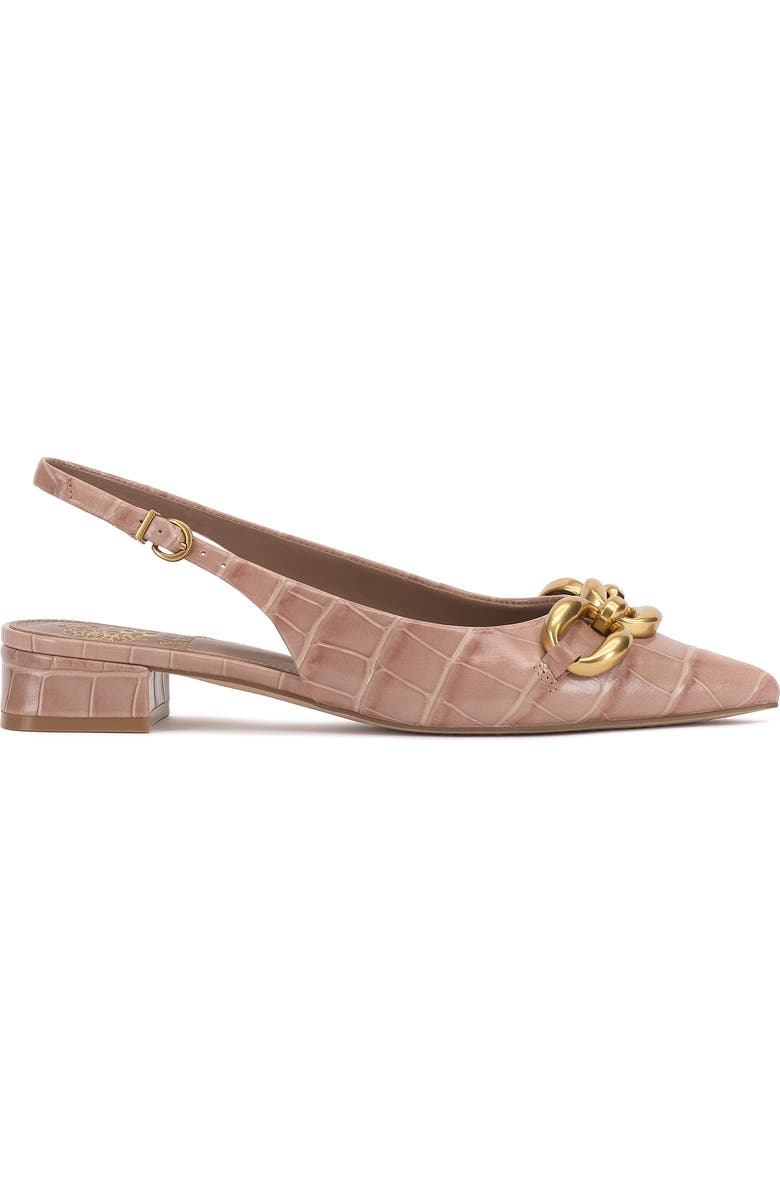Vince Camuto Valiey Slingback Pointed Toe Flat, Alternate, color, Chai Latte