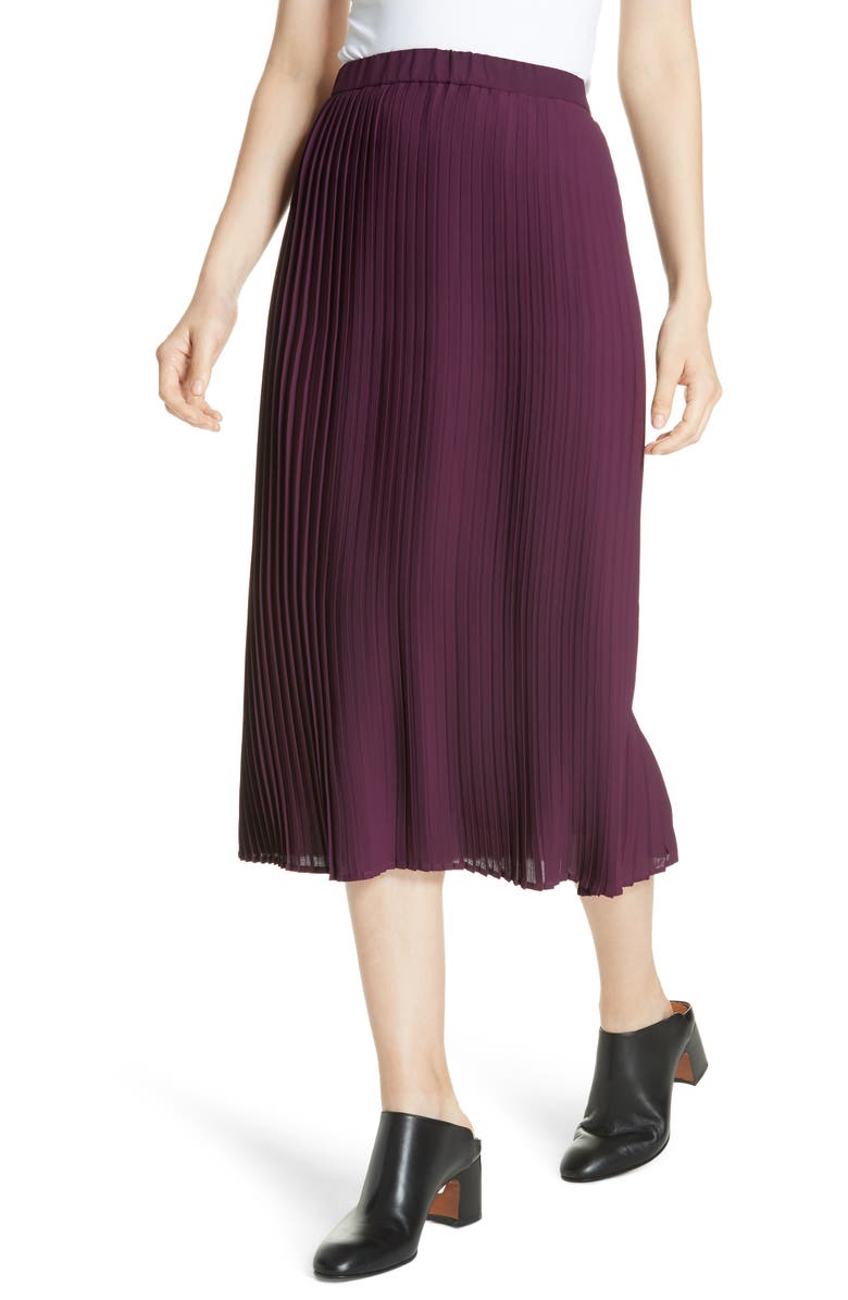 Eileen Fisher Pleat Skirt, Alternate, color, 