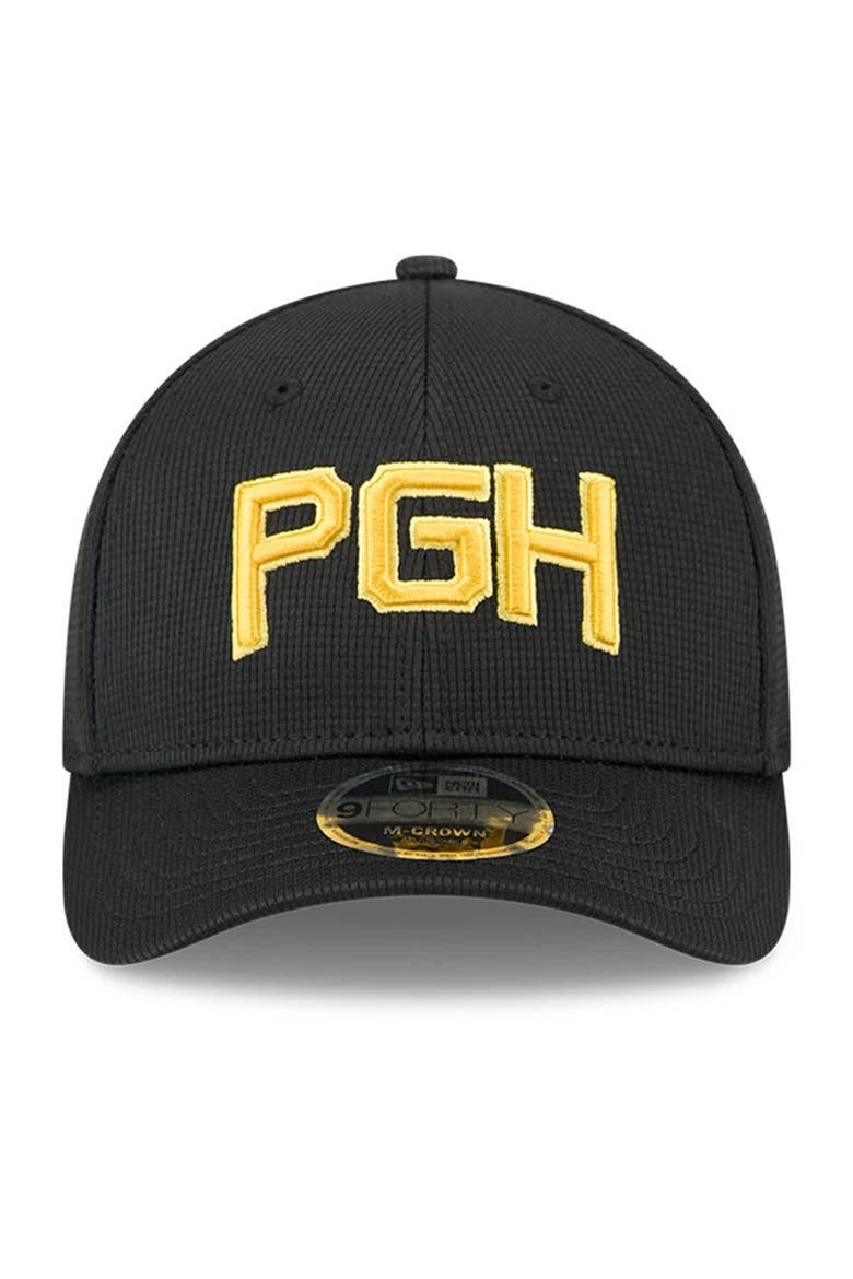 Men's New Era Black Pittsburgh Pirates City Connect Batting Practice 9FORTY M-Crown Adjustable Hat, Alternate, color, Black