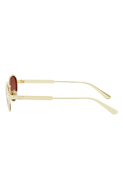 Dior Cannage S2u 55mm Rectangular Sunglasses In Purple