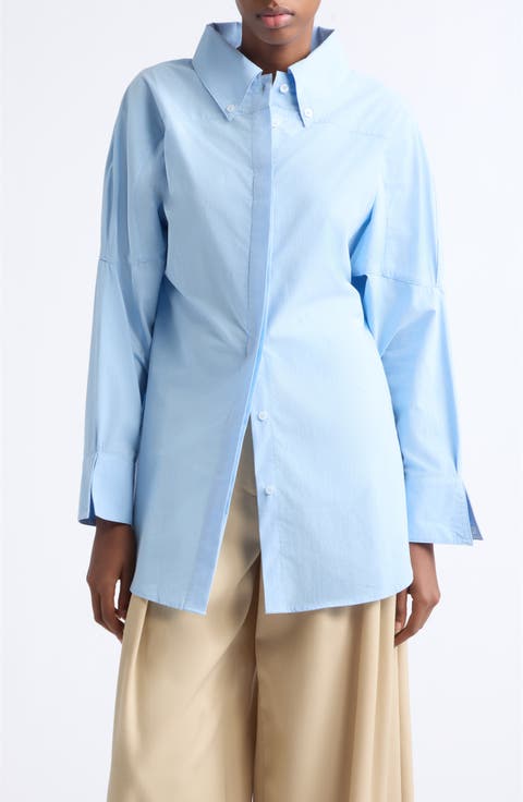 Contour Button Up Cotton Shirt