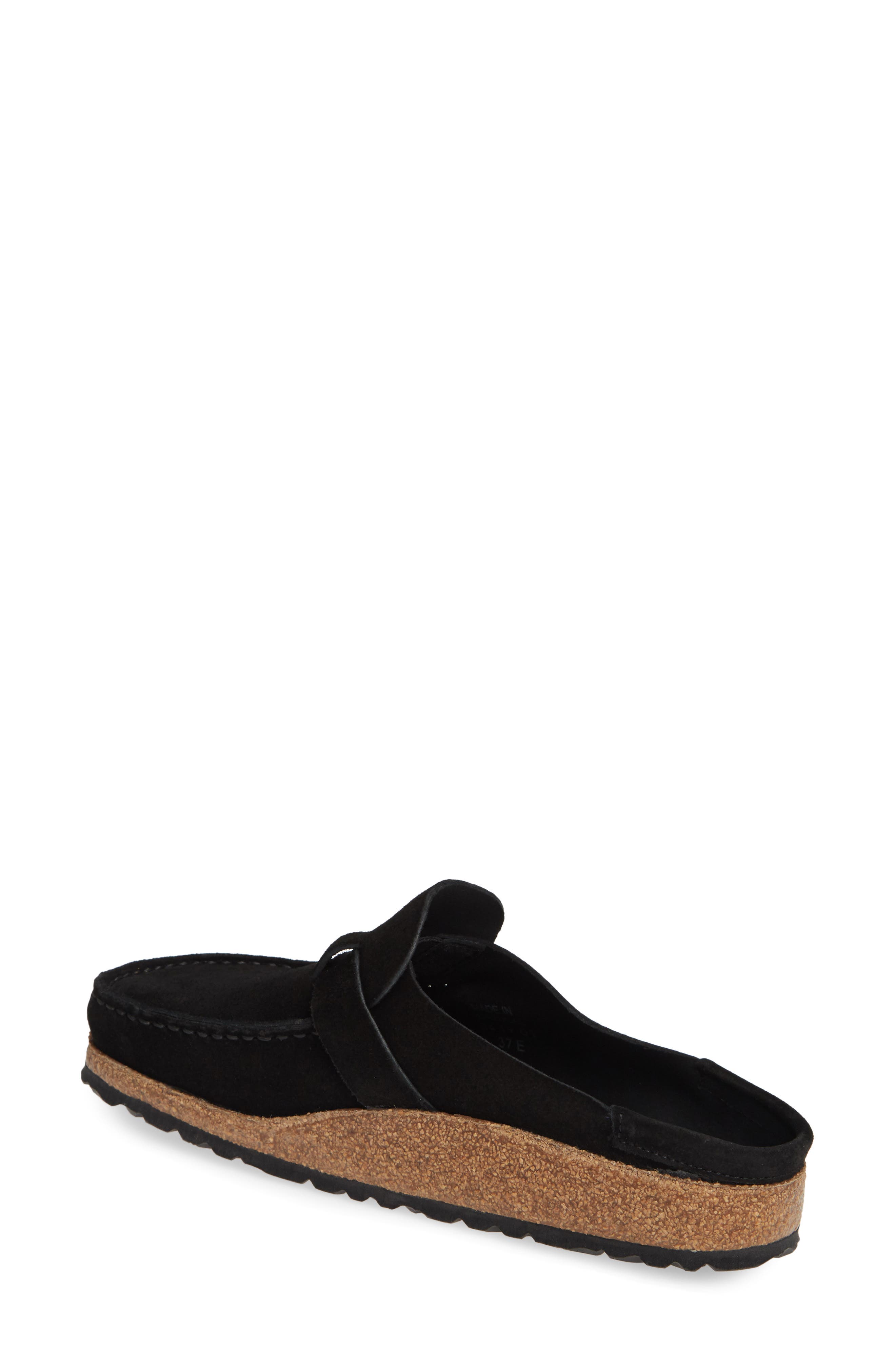 Birkenstock Buckley Clog, Alternate, color, Black Suede