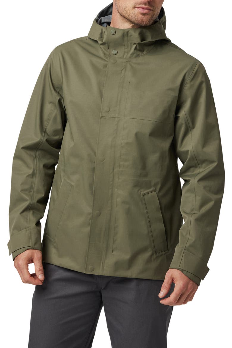 Tuuli Waterproof Hooded Rain Jacket, Main, color, DARK METAL