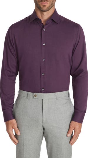 Aurelio Cotton & Silk Blend Dress Shirt