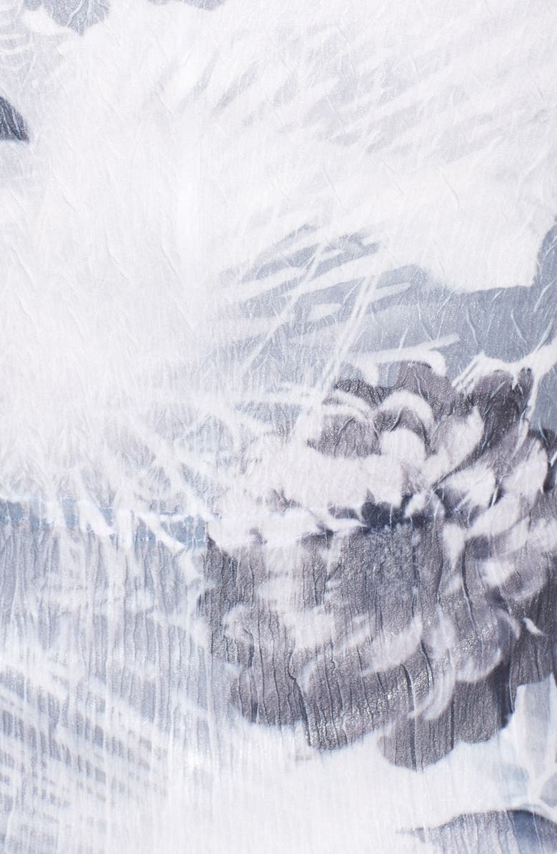 Komarov Print Chiffon & Charmeuse A-Line Dress, Alternate, color,