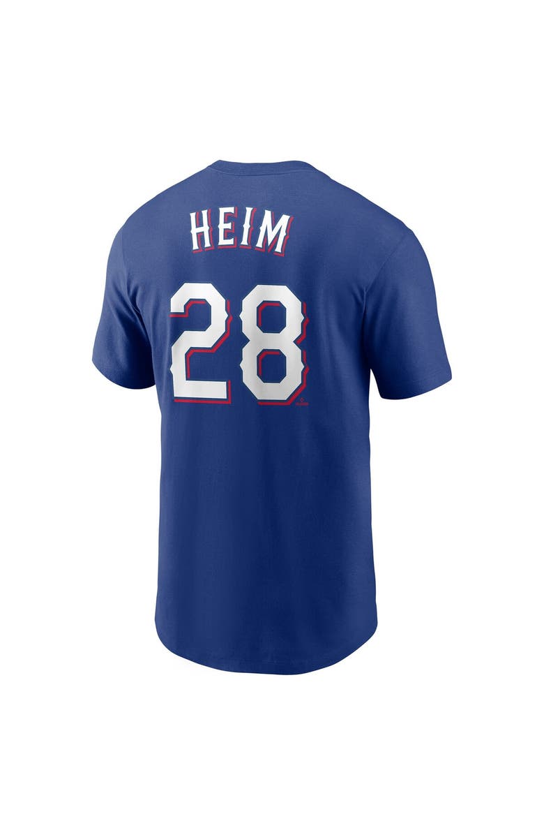 Nike Men's Nike Jonah Heim Royal Texas Rangers Player Name & Number T-Shirt, Alternate, color, 