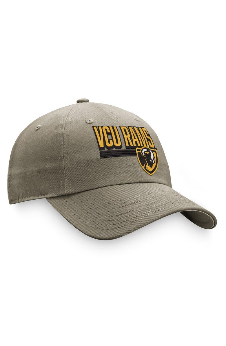 TOP OF THE WORLD Men's Top of the World Khaki VCU Rams Slice Adjustable Hat, Alternate, color, 