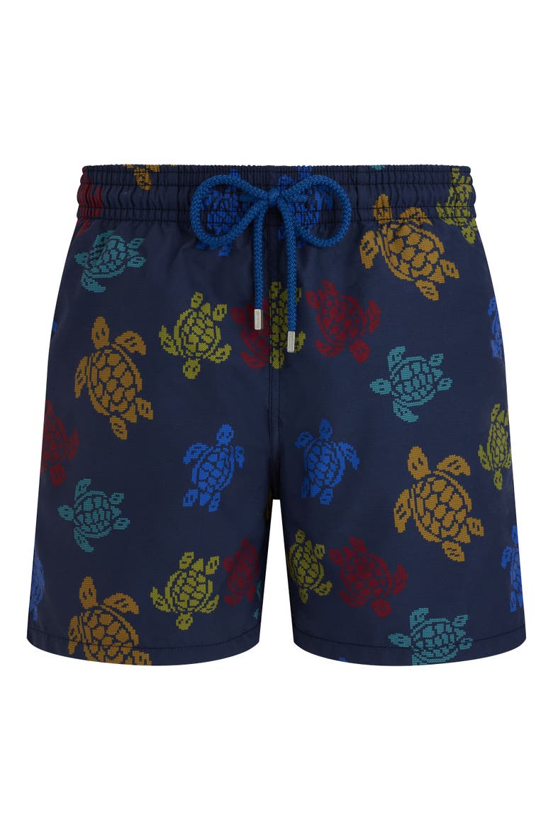 Men's Ronde Des Tortues Tricot Swim Shorts, Main, color, BLEU MARINE