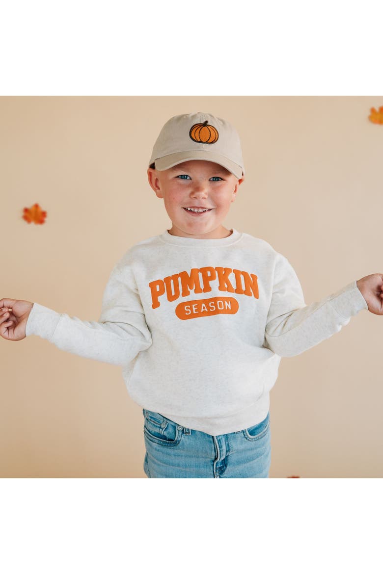 Pumpkin Season Puff Ink Sweatshirt, Alternate, color, Natural Heather