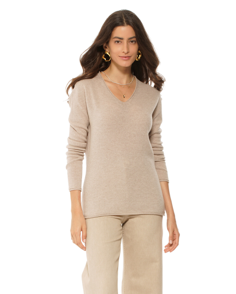 Ultra-Light Pure Cashmere V-Neck Sweater