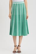 Ming Wang Roadmap Pattern Soft Knit Midi Skirt