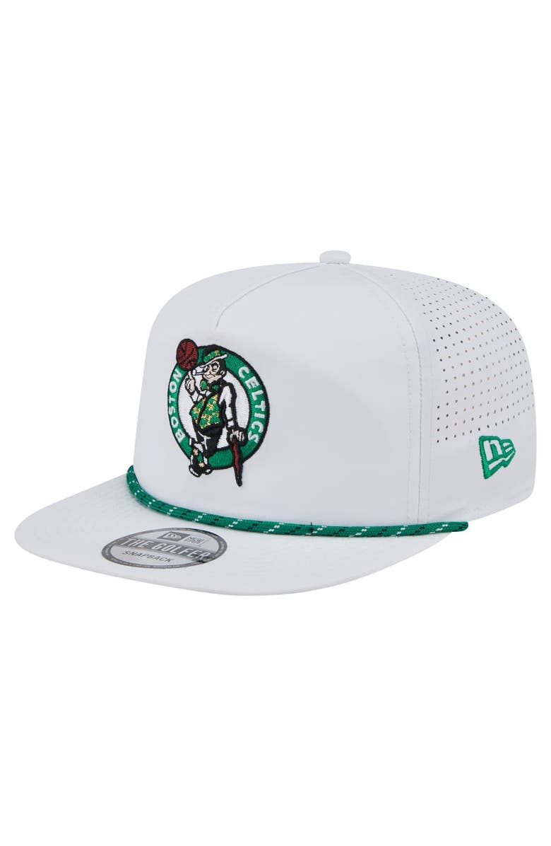 New Era Men's New Era White Boston Celtics Performance Rope Golfer Adjustable Hat, Alternate, color, 