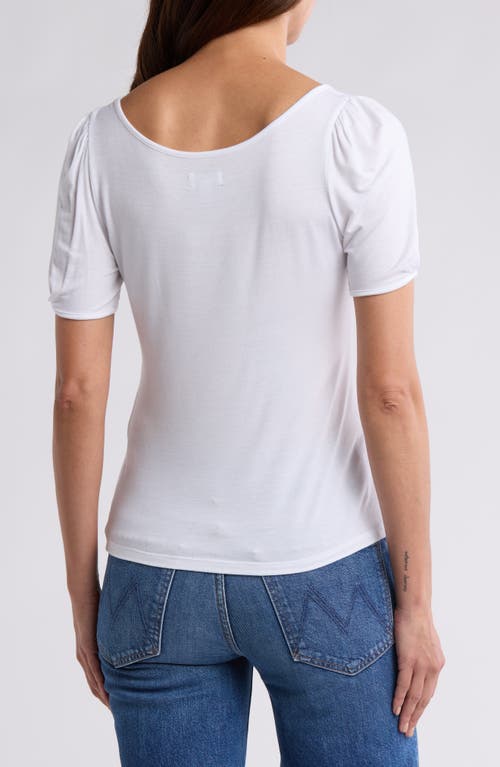 Nordstrom Rack V-neck Pleated T-shirt In White