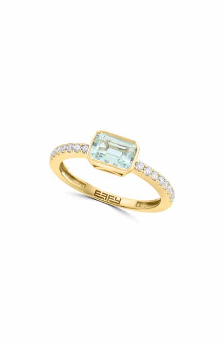 EFFY Aquamarine & Diamond Ring - 0.24ct.