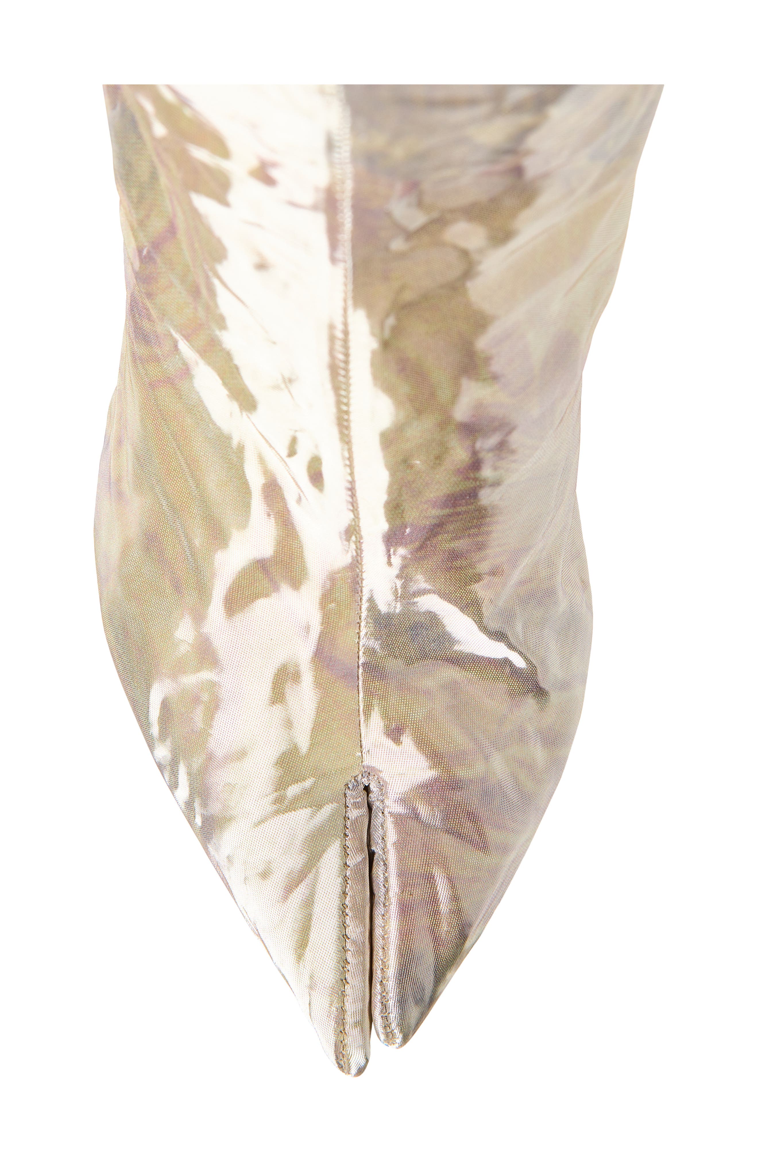 Maison Margiela Tabi Claw Plexi Knee High Boot, Alternate, color, Metallic Silver