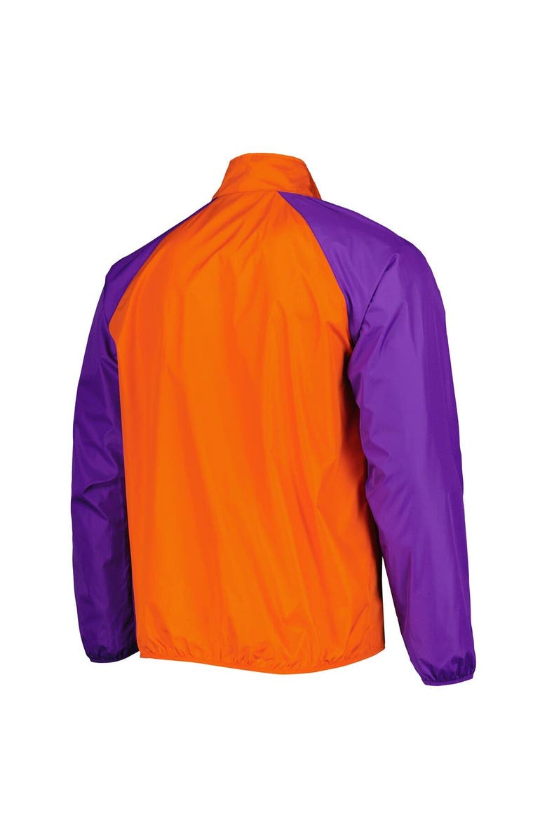 G-III SPORTS BY CARL BANKS Men's G-III Sports by Carl Banks Orange Clemson Tigers Point Guard Raglan Half-Zip Jacket, Alternate, color, Orange