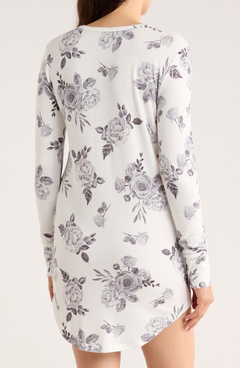 PJ Salvage Feel Love Floral Nightshirt, Alternate, color, Ivory