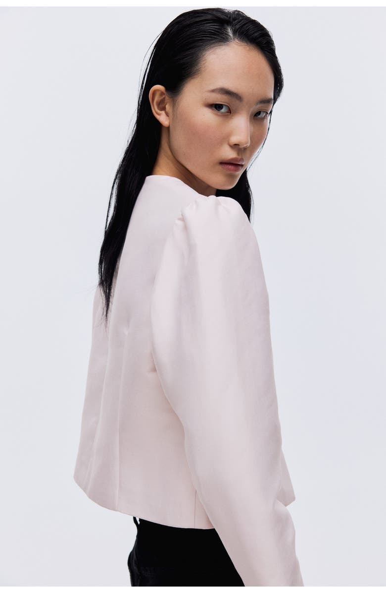 H&M Tie-front Jacket, Alternate, color, Powder Pink